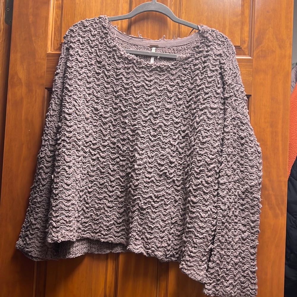 Free people light purple oversized sweater